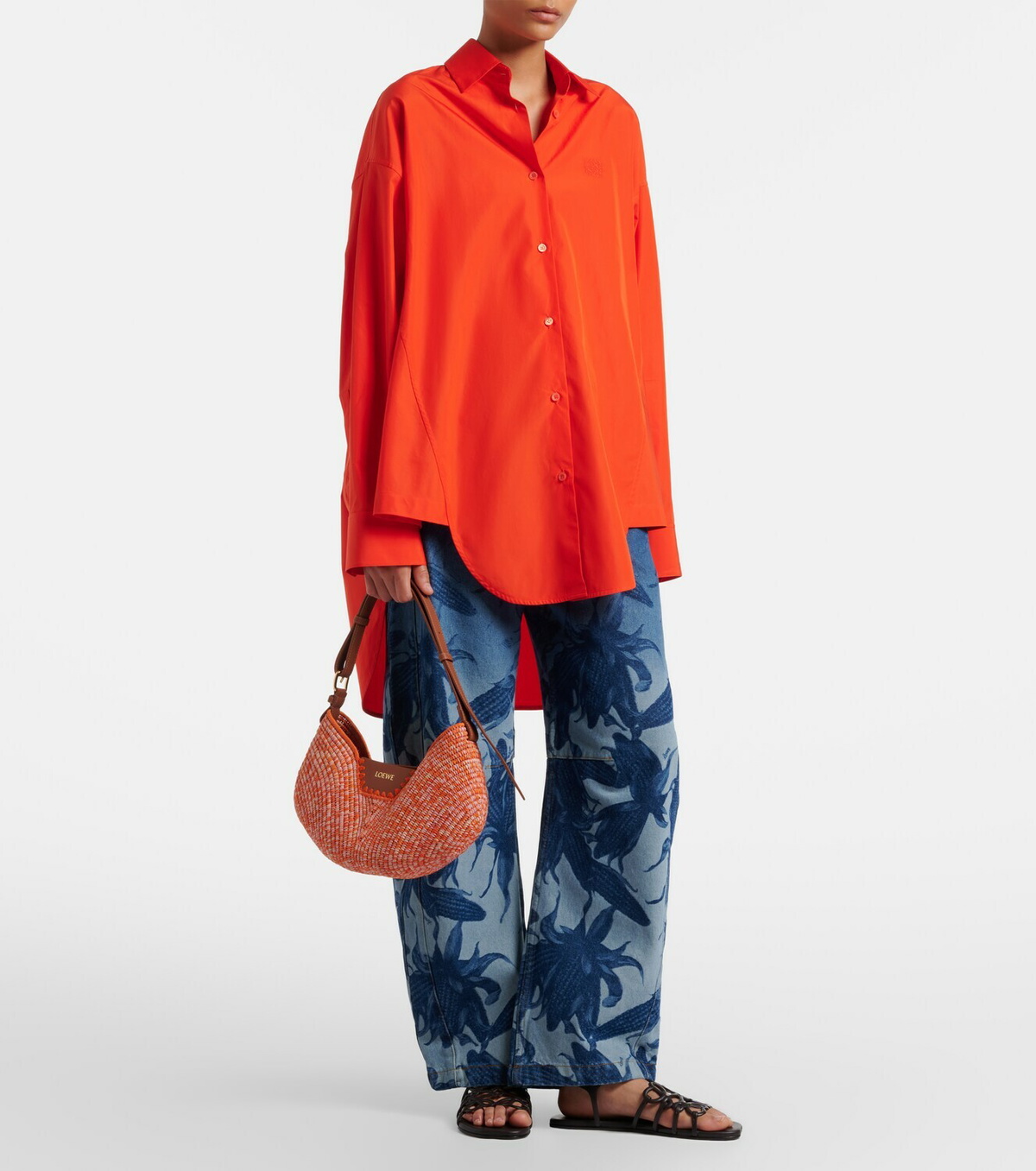 Loewe Paula's Ibiza Swim Medium raffia shoulder bag