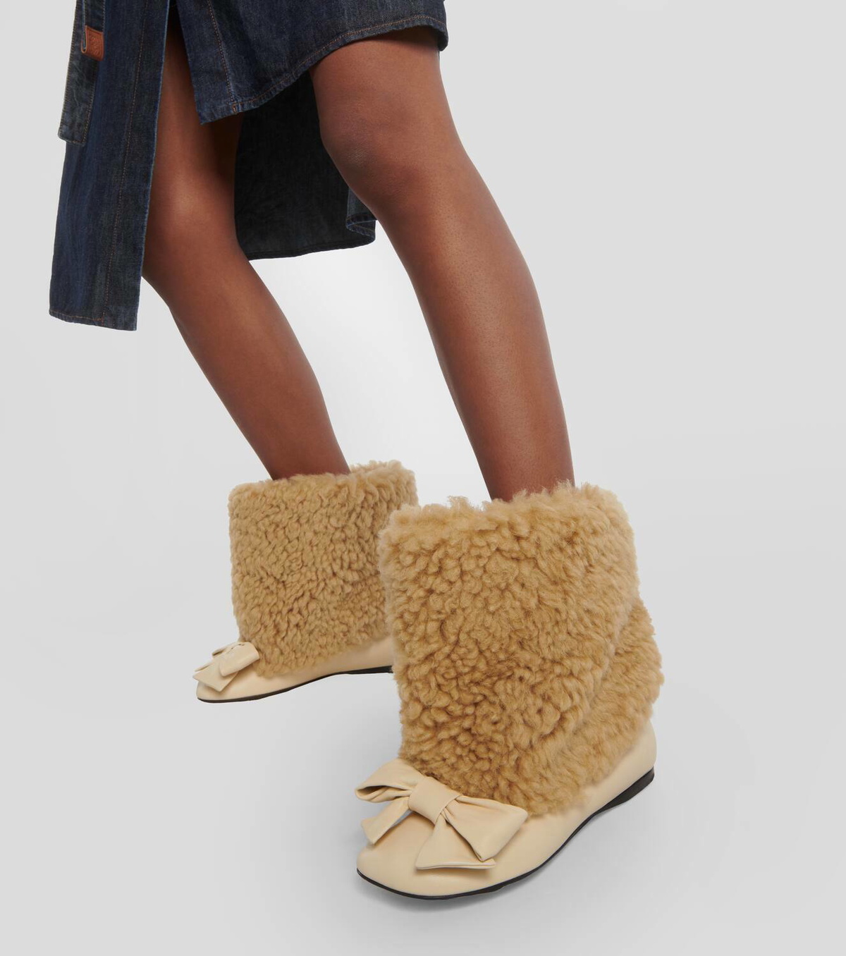 Loewe Toy shearling and leather boots Loewe
