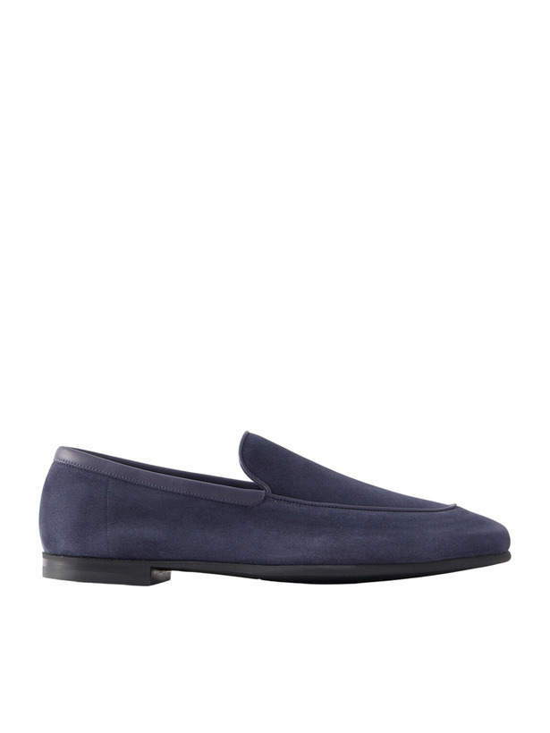 Photo: John Lobb - Tyne II Suede Loafers - Blue
