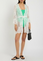 Melissa Odabash Naia Lace Cover-up Mini Dress White