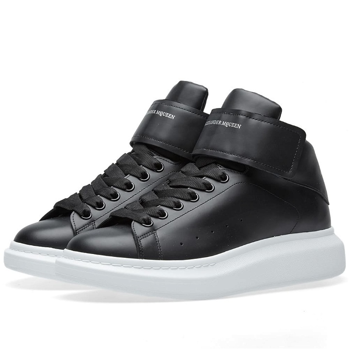 Photo: Alexander McQueen Wedge Sole Strap High Sneaker Black