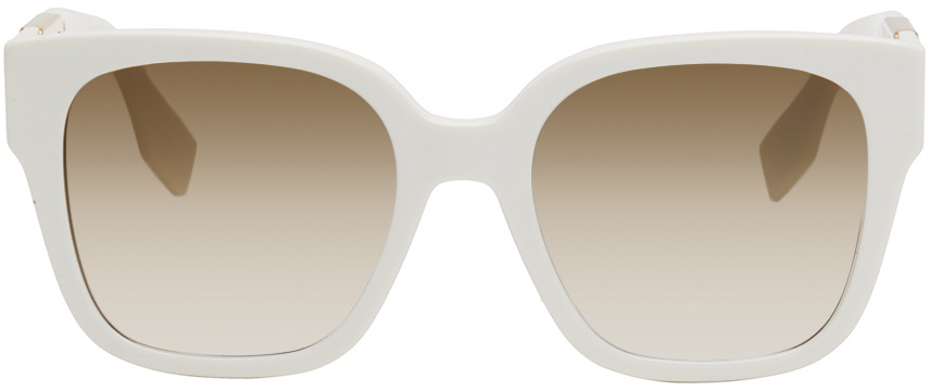 O Lock Rectangular Sunglasses in Black - Fendi