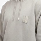 Norse Projects Men's Marten Raglan N Patch Hoodie in Weather Grey