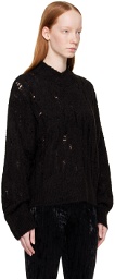 lesugiatelier Black Damaged Sweater