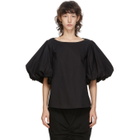 Edit Black Balloon Sleeve Top