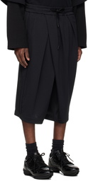 NAMESAKE Black Reid Pleated Basketball Shorts