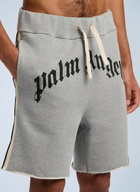 Palm Angels Curved Logo Track Shorts