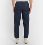 Maison Kitsuné - Tapered Denim Drawstring Trousers - Blue