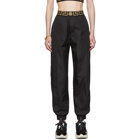 Versace Underwear Black Nylon Greek Key Lounge Pants