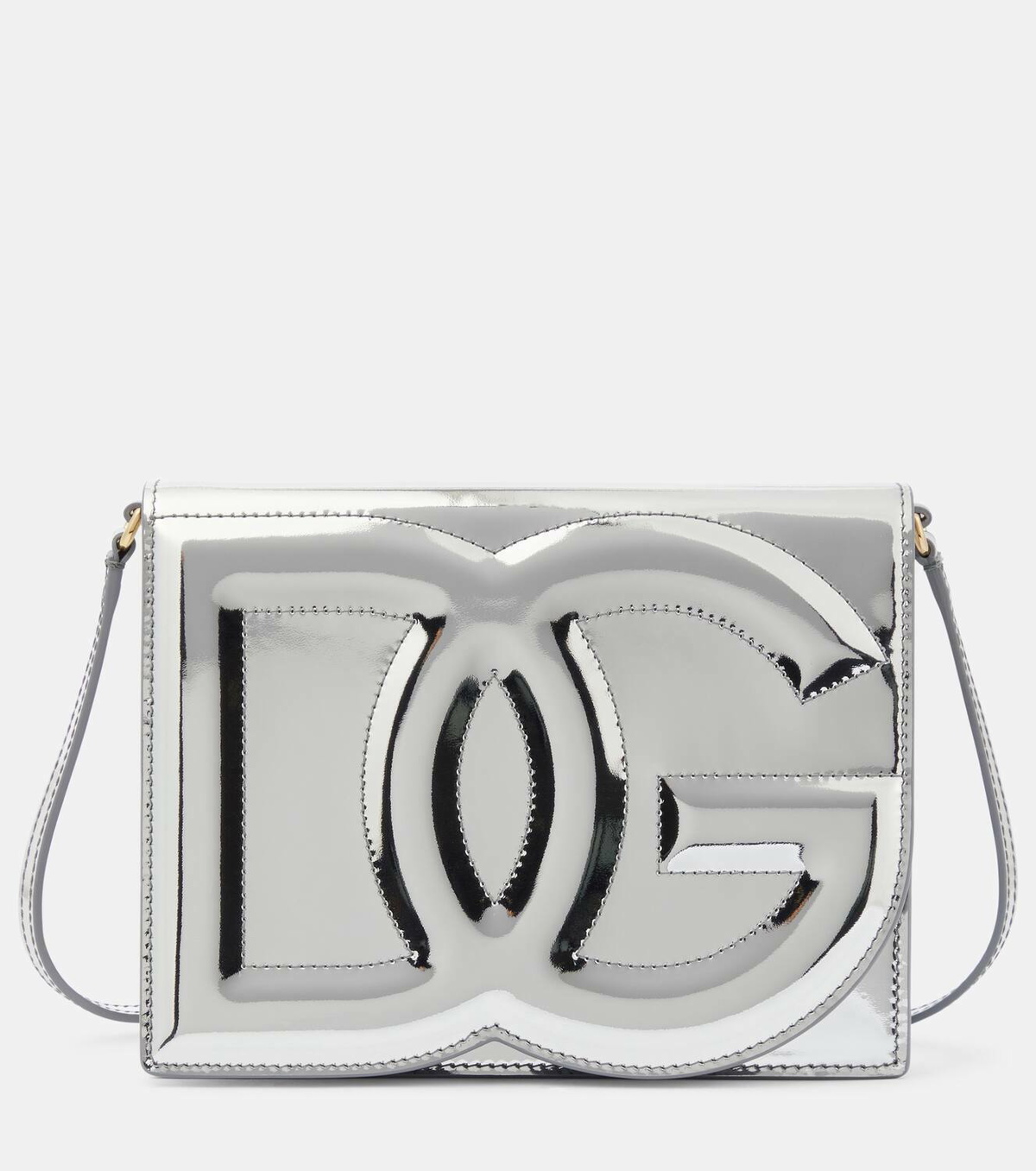 Dolce&Gabbana DG mirrored leather crossbody bag