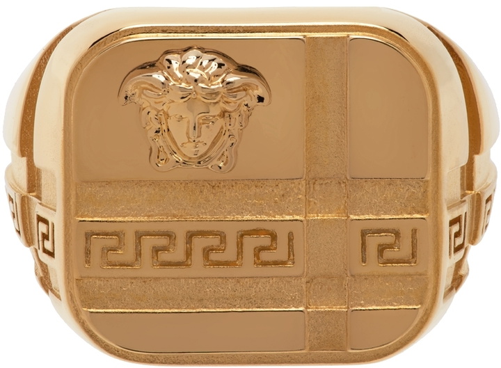 Photo: Versace Gold Medusa Signet Ring