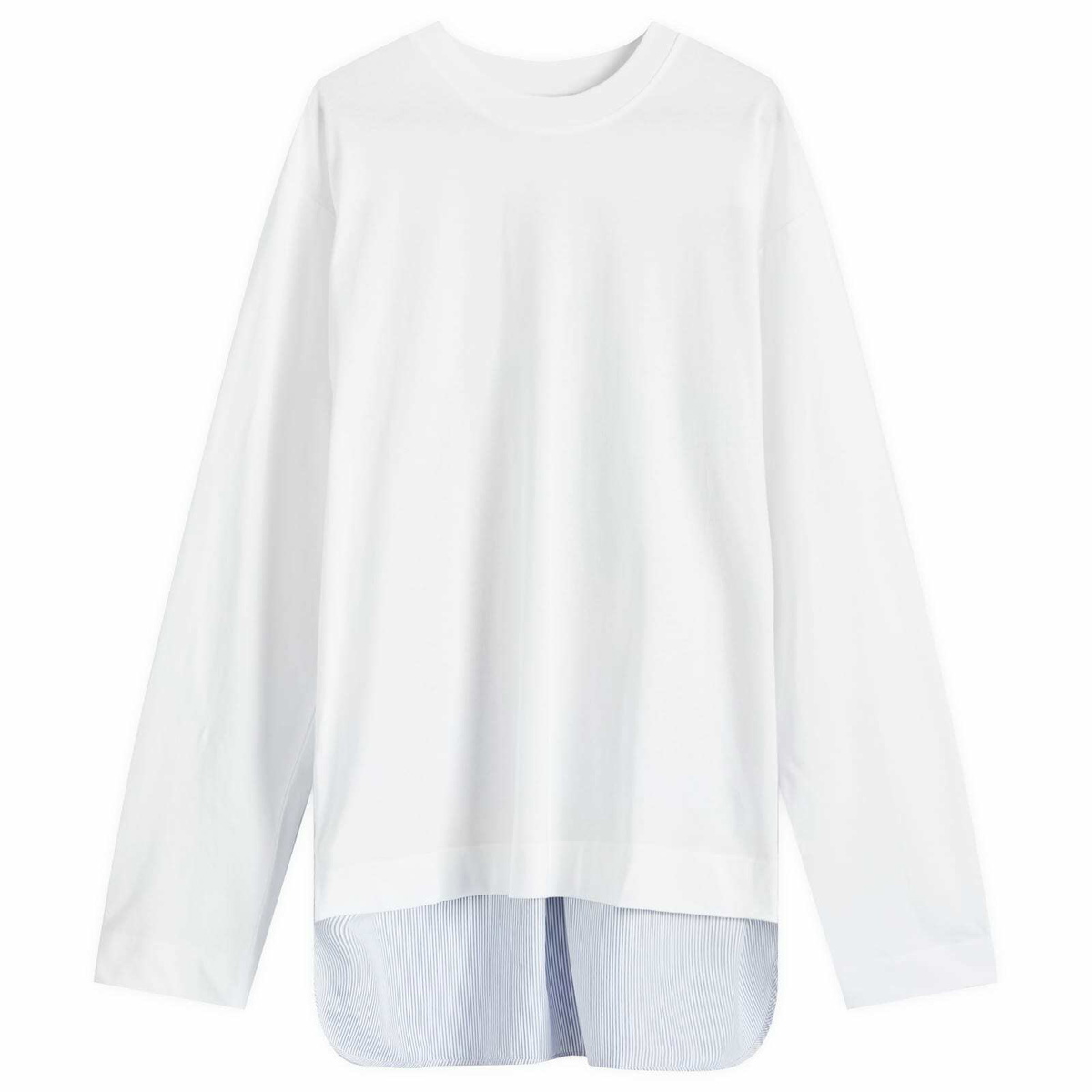 Dries Van Noten Men's Hemron Poplin Back Long Sleeve T-Shirt in