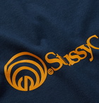 Stüssy - Logo-Print Cotton-Jersey T-Shirt - Blue