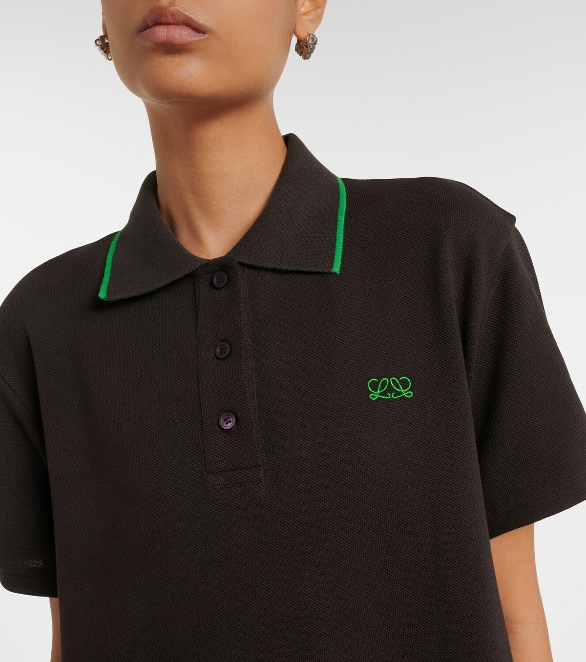 Loewe Double L cotton polo piqué dress