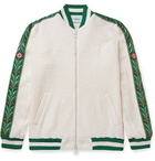 Casablanca - Jacquard-Trimmed Terry Track Jacket - White