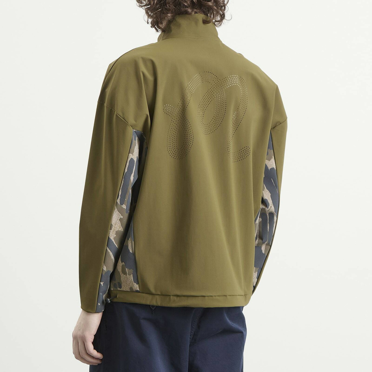 Malbon Men's Tour Divot Camo Performance Shell Jacket in Bark Camo