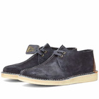 Clarks Men's Desert Trek in Ink Hairy Suede