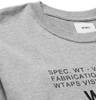 WTAPS - Logo-Print Mélange Cotton-Jersey T-Shirt - Gray