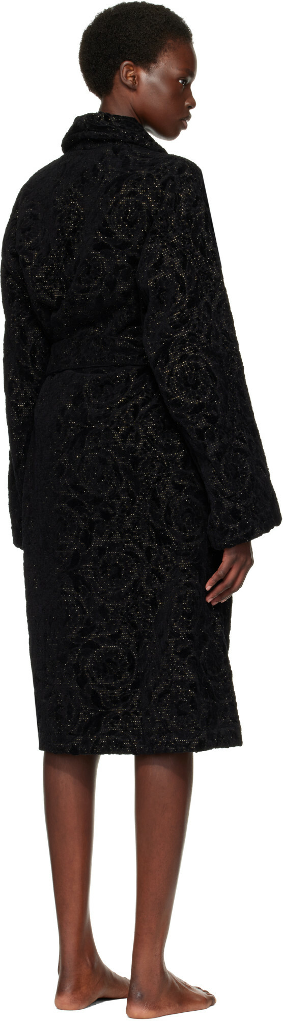 Versace Gray Barocco Bathrobe