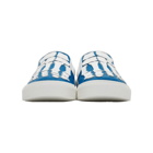 Amiri Blue and White Bones Slip-On Sneakers