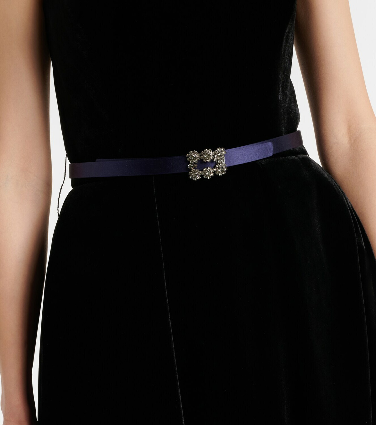 Roger Vivier Efflorescence satin belt