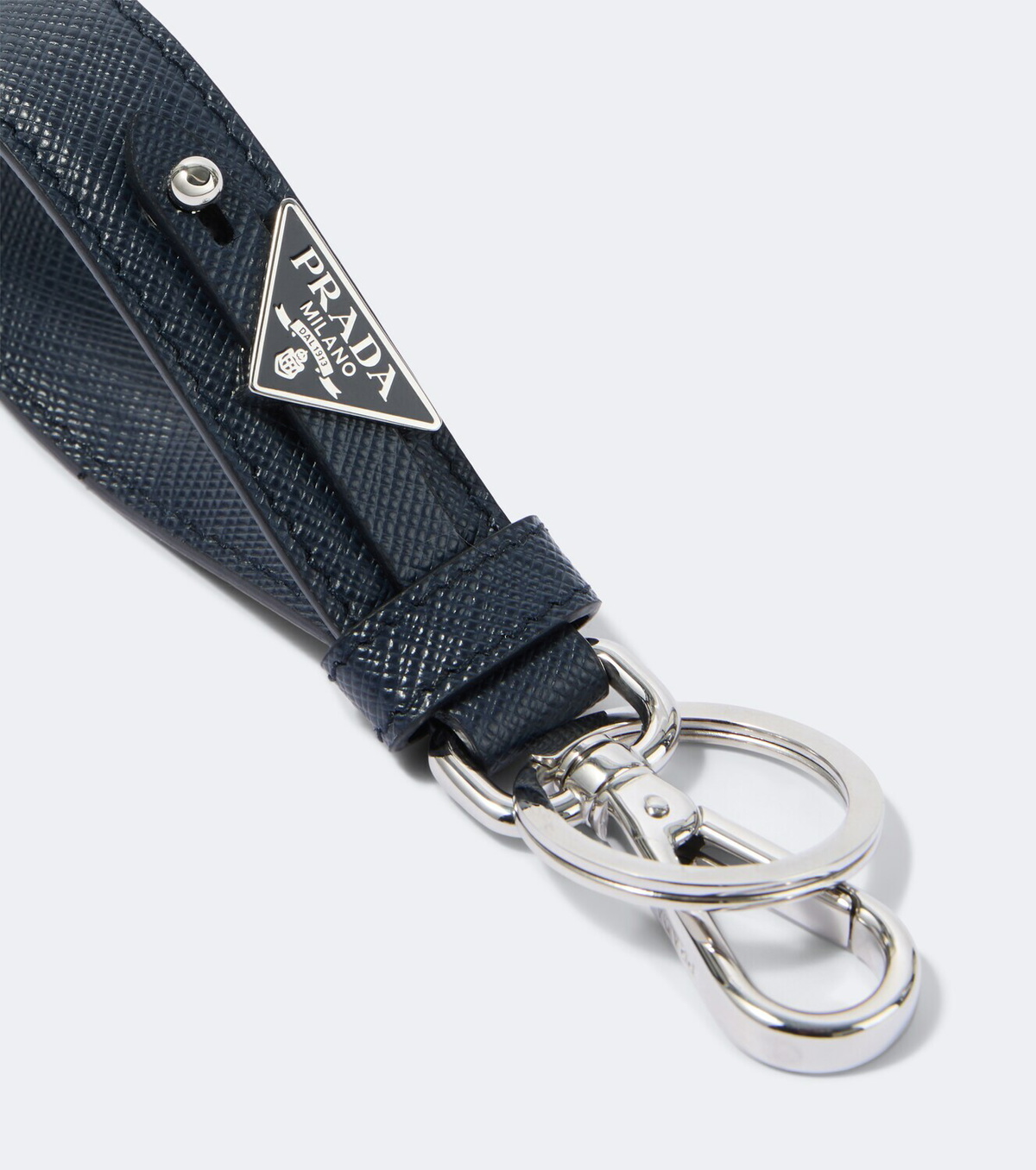 Prada Saffiano leather keychain
