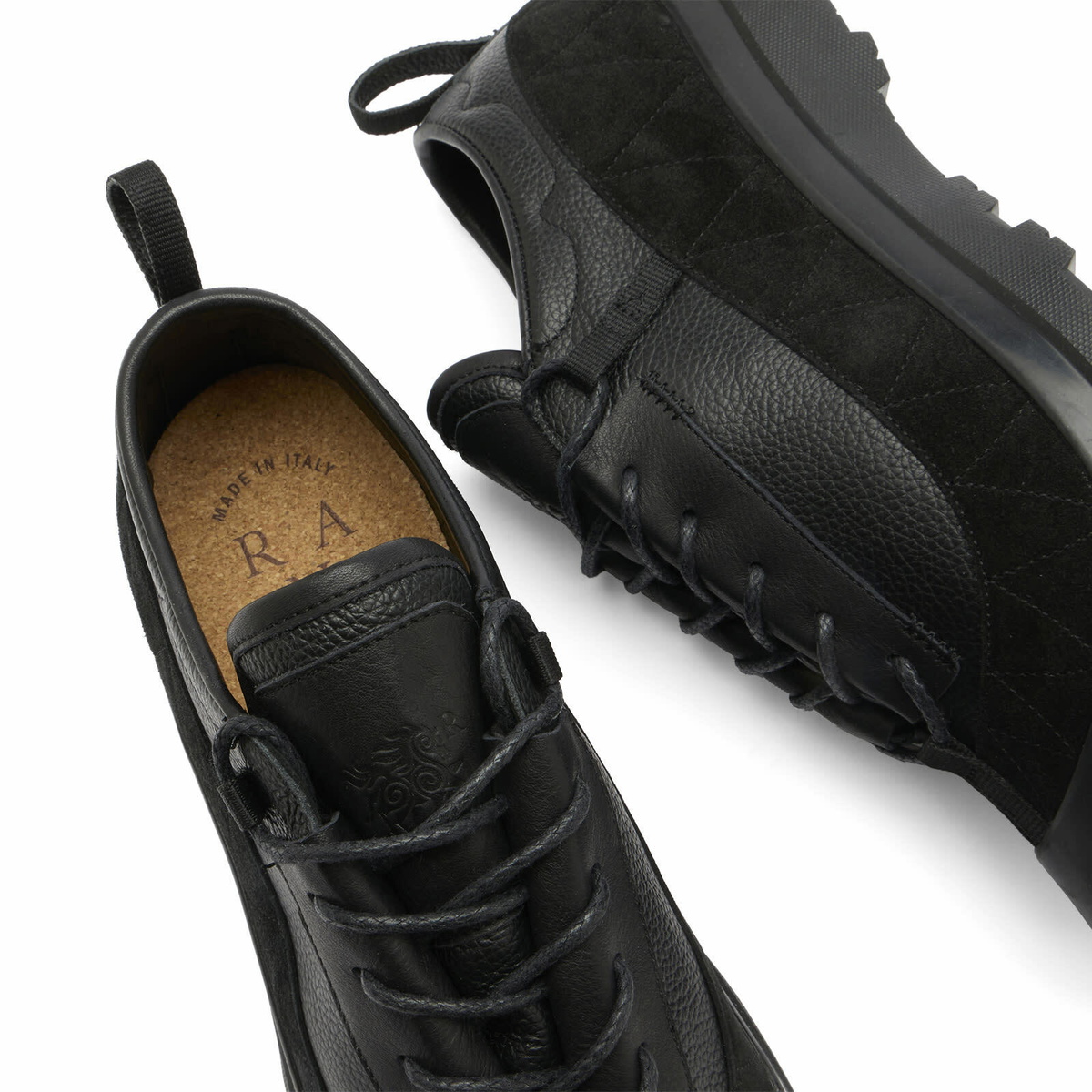 Ranra Men's Kalt Nappa Leather Shoes in Black
