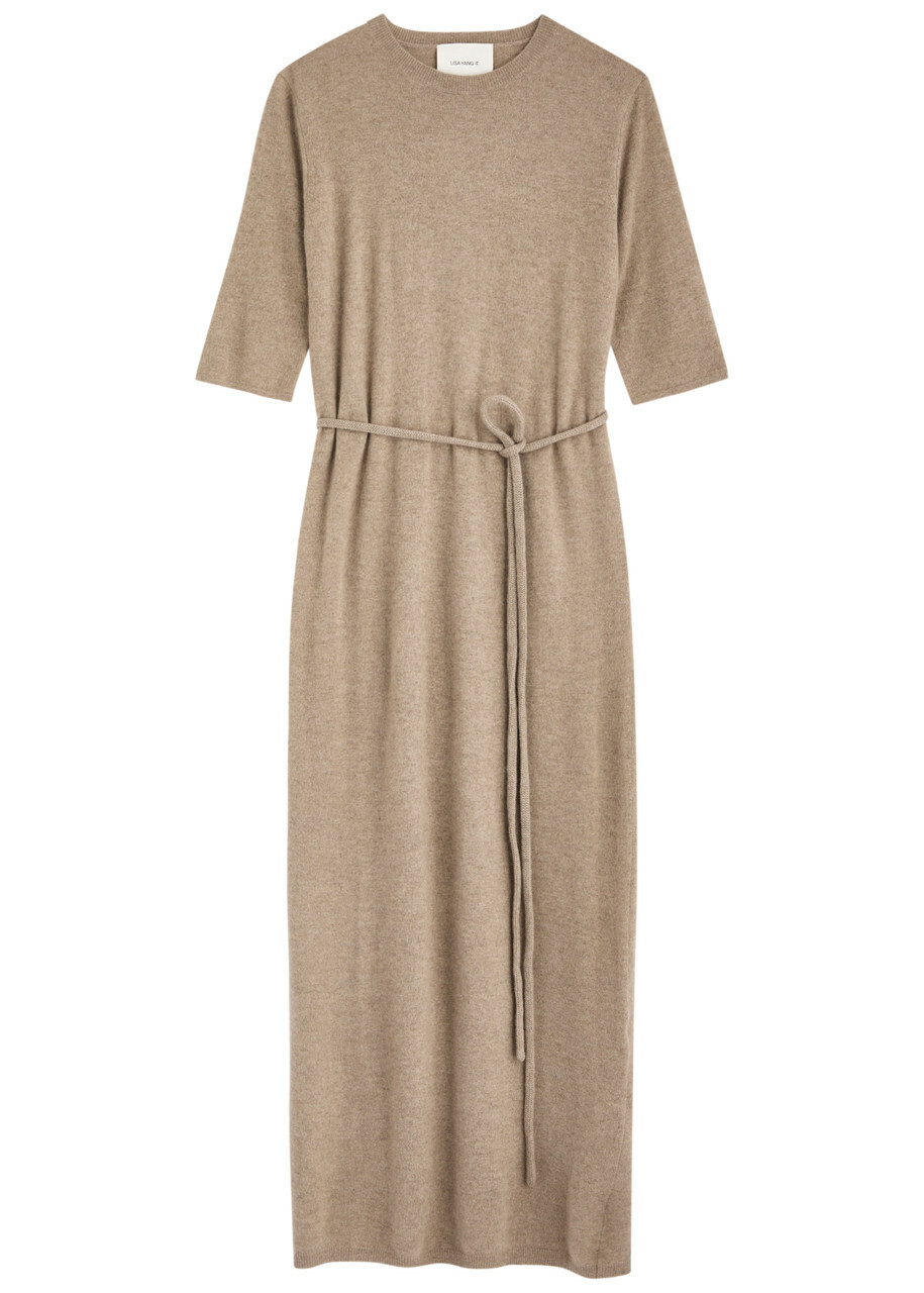 Lisa Yang Tilde Cashmere Maxi Jumper Dress Beige