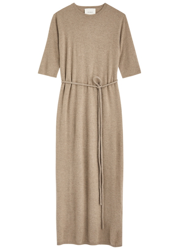 Photo: Lisa Yang Tilde Cashmere Maxi Jumper Dress Beige