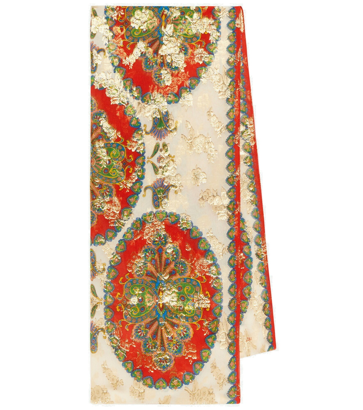Etro - Paisley Lurex® silk scarf Etro