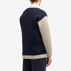 Country Of Origin Men's Regent Panel Knit Cardigan in Navy