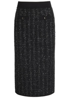Veronica Beard Corbin Sequin-embellished Knit Midi Skirt Black
