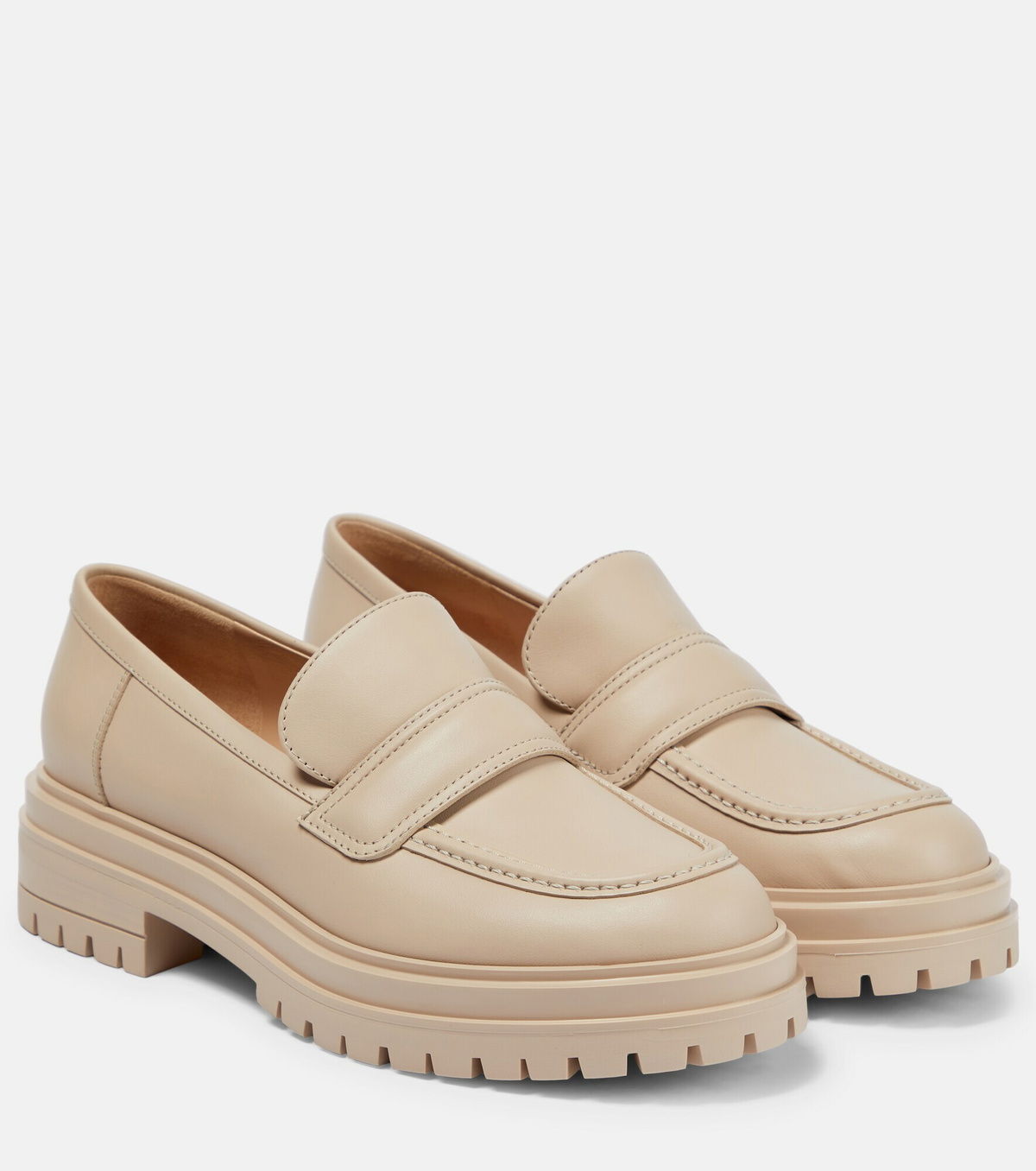 gianvito rossi leather loafers