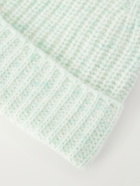 Auralee - Ribbed Cashmere Beanie - Green