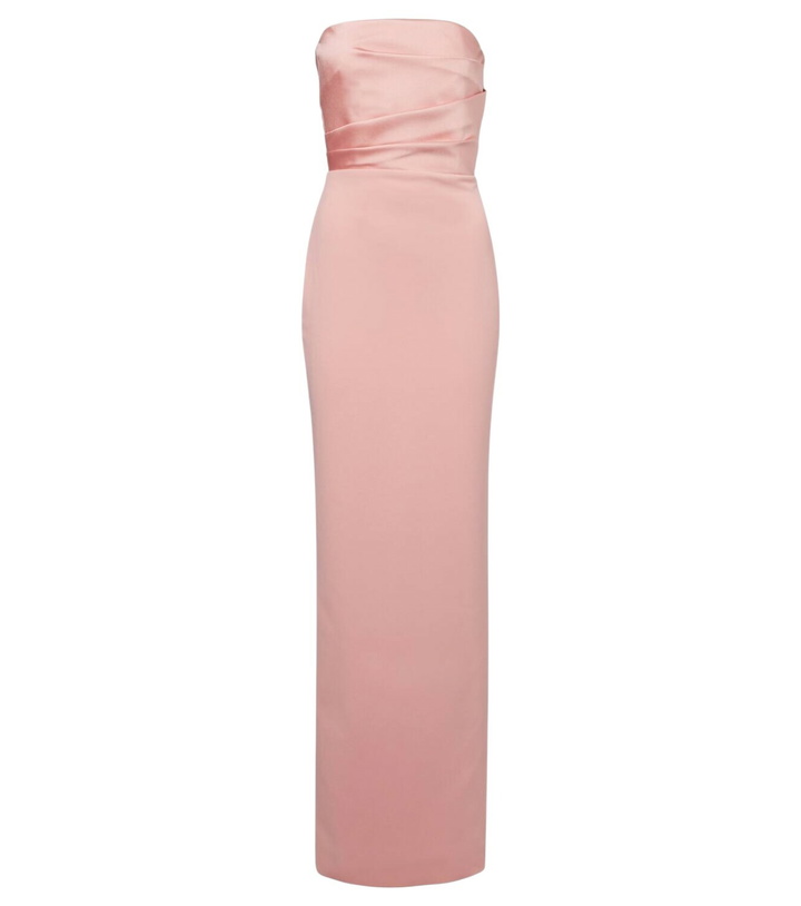 Photo: Solace London Afra crêpe and satin bustier gown
