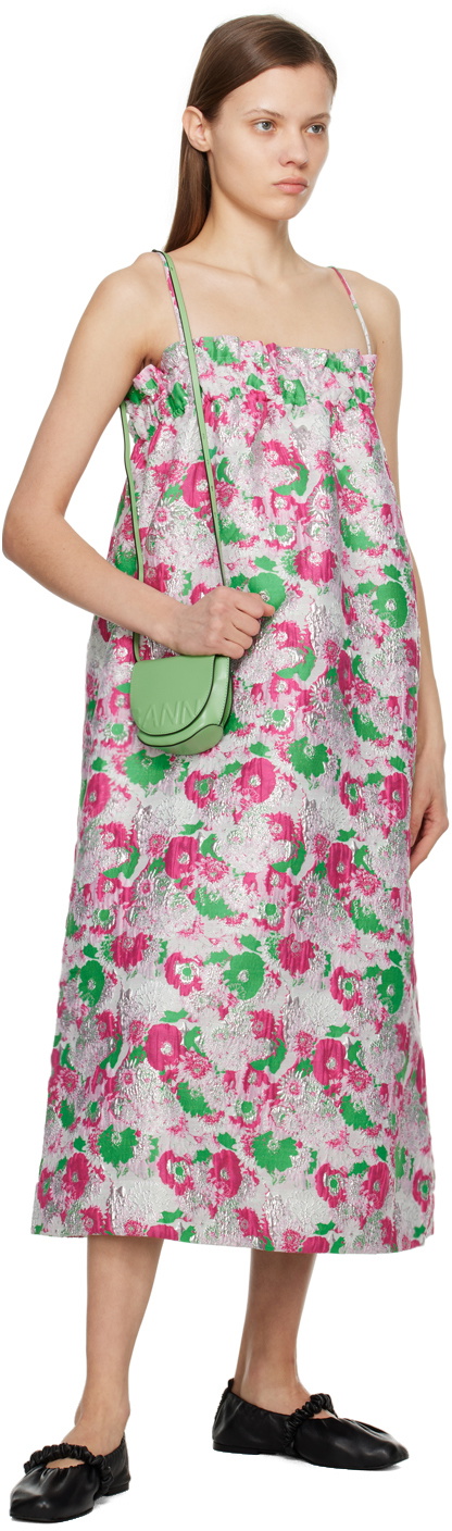 GANNI Green Nano Banner Saddle Bag GANNI