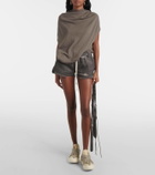 Rick Owens Hollywood Megalace suede sneakers