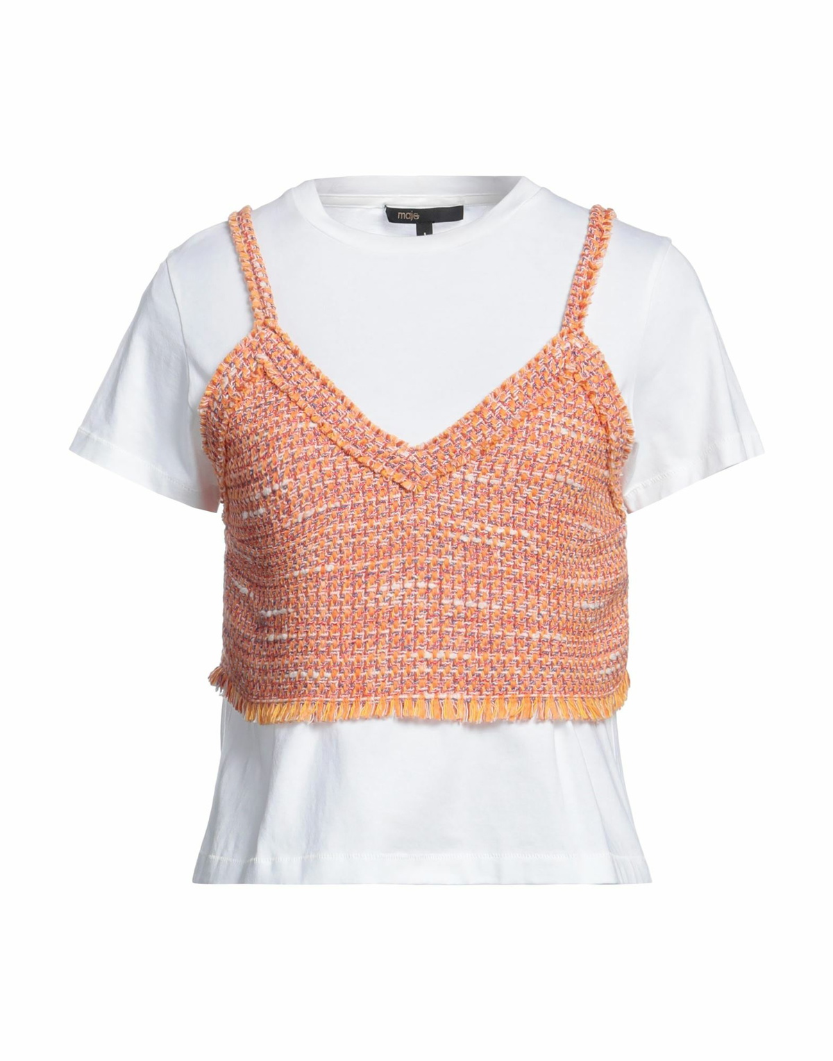 Maje Womens T-shirt in Orange
