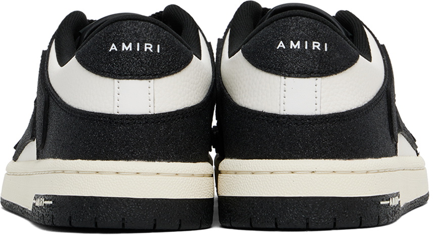 AMIRI White & Black Shimmer Skel Top Low Sneakers Amiri