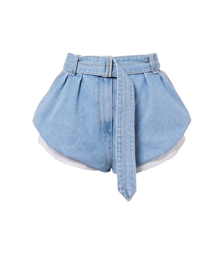 Photo: Magda Butrym Belted high-rise denim shorts