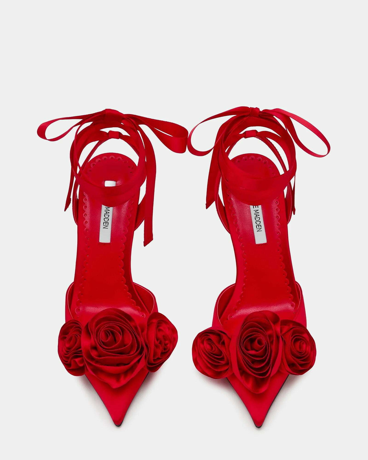 Steve Madden Rosie Heels in Red Satin