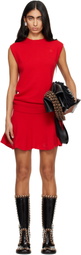 Stefan Cooke Red Knitted Tank Minidress