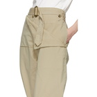 JW Anderson Beige Front Fold Utility Trousers