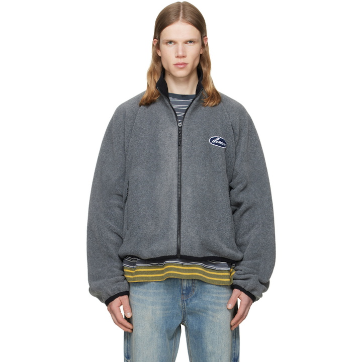Photo: We11done Gray String Fleece Zip-Up Jacket
