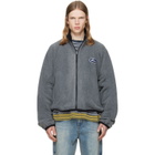 We11done Gray String Fleece Zip-Up Jacket