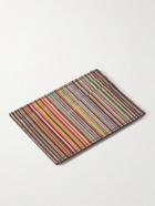 Paul Smith - Striped Leather Cardholder and Three-Pack Cotton-Blend Socks Gift Set