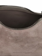 BRUNELLO CUCINELLI - Small Softy Velour Leather Shoulder Bag