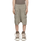 Rick Owens DRKSHDW Taupe Tower Creatch Cargo Pods Shorts