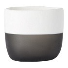 Tina Frey Designs White and Grey Two Color Planter
