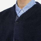 Engineered Garments Men's Shaggy Wool Cardigan in Navy